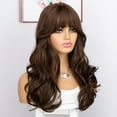 thumbnail image 3 of Glueless wigs, pre-plucked and pre-cut for beginners, women's synthetic lace front wigs, long wavy lace hairline with middle parting, suitable for daily parties, ready to wear in 3 seconds, 3 of 11