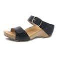 thumbnail image 1 of Dansko Sandale Compensée à Enfiler pour Femmes - Semelle Rembourrée et Profilée pour un Confort et un Soutien Toute la Journée - Sangle à Scratch avec Détail à Boucle - Semelle Extérieure en Caoutchouc Légère Tanya Noir 5.5-6 m US, 1 of 4