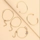 thumbnail image 3 of Juego de pulseras de cadena de oro bohemio para mujeres y niñas, múltiples capas apilables, brazalete abierto, brazalete ajustable, joyería cubana italiana para mujeres y niñas, regalo Xemadio WMPH-923, 3 of 5