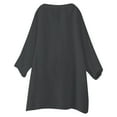 thumbnail image 5 of Loose Solid Color Women's Shirt - Stand Collar, Long Sleeve, for Casual and Festival Wear, S, Gray, 5 of 8
