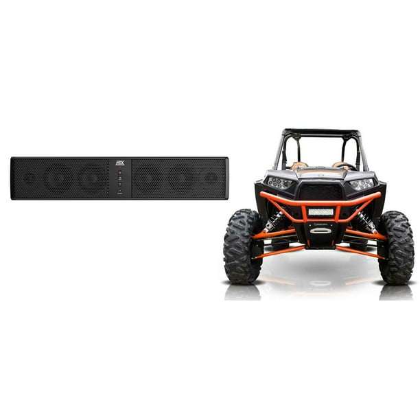 Polaris RZR MTX Rollbar RollCage SixSpeaker Marine Soundbar System w