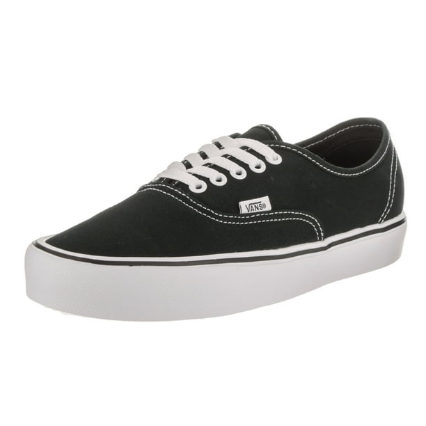 vans authentic lite canvas black/white classic skate shoes size 12 - Walmart.com