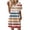Yellow, variant on Women's Striped Print V-Neck Short Sleeve Casual Dress with Pocket, Pullover Summer Dress, Comfortable Loose Fit, Fashionable Ladies Daily Wear,Purple,2XL