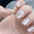 thumbnail image 1 of 24 Pcs/set 3D Cat Eye Fake Nails Shimmer Solid Color Nails Press False French Full Nails, 1 of 8