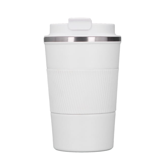 Taza de vacío de acero inoxidable a prueba de fugas con funda de silicona, taza de café aislada con tapa para viajes en coche, 510 ml