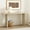 Beige, variant on Harper & Bright Designs Minimalist Wood Console Table with Geometric Legs for Living Room , Study and Dining Room , Natural