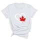 thumbnail image 3 of Camisetas de Manga Corta para Mujeres Canadá Día Hoja de Arce Impresión Básica de Verano Tee, Cuello Redondo Camiseta Casual, 3 of 3
