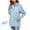 W01 Light Blue, variant on Rain Coats for Women Lightweight Packable Hooded Rain Jacket Waterproof Raincoat that Folds into a Pouch Long Sleeve Zip Up Outwear with Pockets Casual Travel Outdoor Jackets