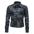 thumbnail image 1 of Awdenio New Long Sleeve Printed Casual Lapel Button Button Light Business Shirt, 1 of 6