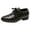 Black, variant on Otqutp Sneaker for Children Fashion All Seasons Boys Leather Shoes Pointed Toe Low Heel Lace Up Leather Grain Comfortable Dress Dance Performance Shoes