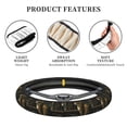 thumbnail image 5 of Steering Wheel Cover Anti-Slip Elastic Car Protective Universal 15 Inch Fit for Vehicles Auto SUVs , Vintage Cat Library Books, 5 of 6
