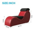thumbnail image 6 of SCUQI Upholstered Faux Leather Chaise Lounge for Yoga – Modern Yoga Couch Sofa for Stretching, Relaxation, Exercise & More (Red), 6 of 6