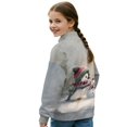 thumbnail image 3 of Xoenoiee Christmas Penguin Snowman Tree Print Girls Half Zip Sweatshirt Fleece Quarter Zip Pullover Xmas Sweatshirts Fall Winter Clothes Activewear for Teen Girl，Size 5-6 Years, 3 of 7