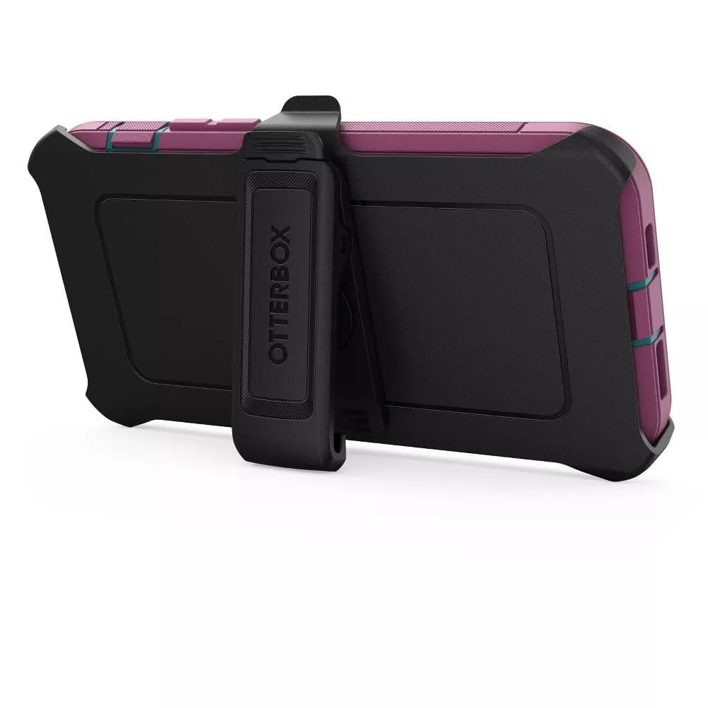 OtterBox iPhone 14 Plus Only - Defender Series Screenless Edition Case - Canyon Sun Pink - Holster Clip Included - Microbial Defense Protection - Non-Retail Packaging