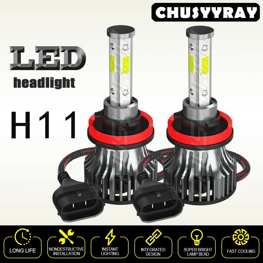 2x H11 Front LED Headlight Bulbs Low Beam for Ford Fusion 2006-2013 2014 2015 2016