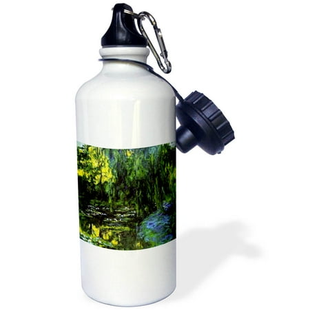 

3dRose Monet Famous Painting Water Lillies n Weeping Willow Sports Water Bottle 21oz