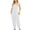 1#White, variant on Womens Pants Sawvnm Womens Fashion Ethnic Style Solid Buttons Pocket Suspender Long Jumpsuit for Women