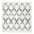 thumbnail image 2 of SAFAVIEH Berber Fringe Amable Geometric Shag Area Rug, Cream/Blue, 6'7" x 6'7" Square, 2 of 11