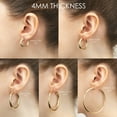 thumbnail image 4 of 14K Yellow Gold J Hoop Fashion Earrings for Women - Assorted Sizes Available, 4 of 5