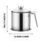 thumbnail image 2 of Olla de filtro de aceite de acero inoxidable 304 | Colador de malla fina y bandeja de goteo | Boca ancha fácil de limpiar | Caño a prueba de fugas | Múltiples tamaños | Para aceite de cocina, 2 of 5