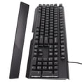 thumbnail image 4 of Clavier Filaire RVB, Clavier Rétroéclairé Coloré en Matériau ABS avec Caractères Transparents, Bonne Résilience et Repose-Poignet pour Bureau pour Maison Noir,Blanc, 4 of 7