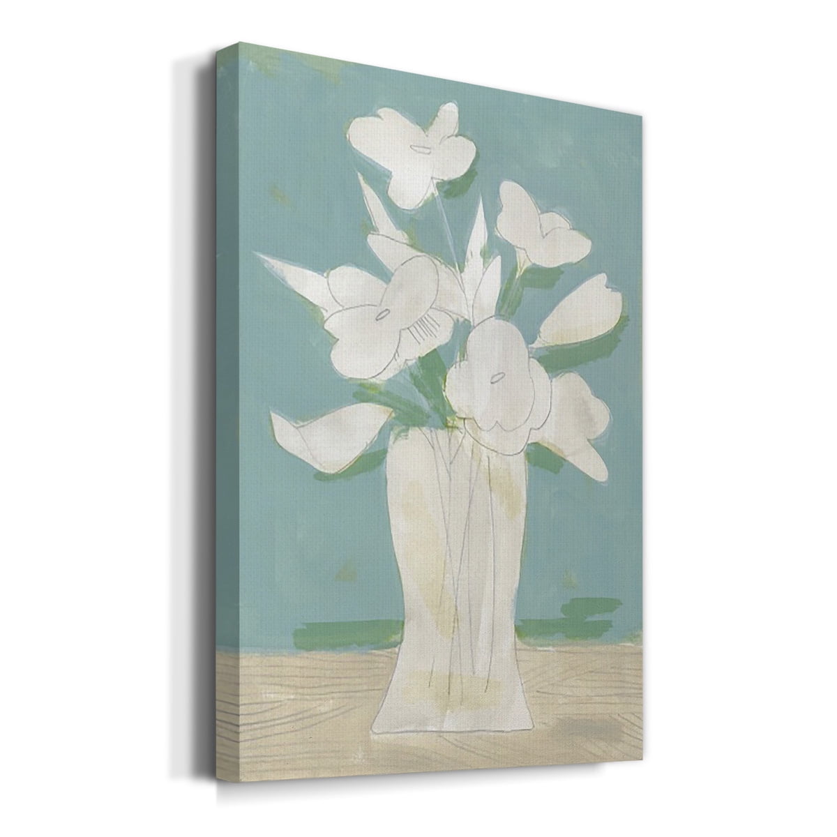 Muted Spring Arrangement I Premium Gallery Wrapped Canvas - Ready to Hang