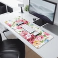 thumbnail image 2 of Long Mouse Pads for Desk,Pioneer Flower Floral Print Pattern Desk Mats on Top Of Desks, Desk Mouse Pad Extra Large with 3mm Non-Slip Base and Stitched Edge for Gaming,Office,Work,Home 31.5"x11.8", 2 of 6