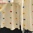 thumbnail image 5 of WUANDIXFA Toddler Pajamas 1-10 Years Cotton Cute Summer Fall Short Sleeve Shirts Pant Casual Outfit Baby Girl Pajamas,Yellow,6-7 Years, 5 of 7