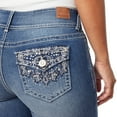 thumbnail image 3 of WallFlower Women's Luscious Curvy Bootcut Mid-Rise Bling Insta Stretch Juniors Jeans (Standard and Plus), 3 of 5