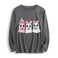 thumbnail image 2 of Miqool Halloween Shirts for Women Casual Long Sleeve Tops Cute Ghost Graphic Tee Halloween Loose Fit T Shirts, 2 of 7