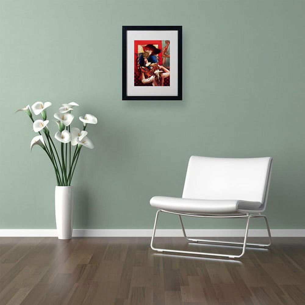 Trademark Fine Art "Window Music" Canvas Art by Edgar Barrios, Black Frame