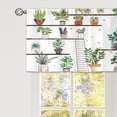 thumbnail image 4 of Boho Floral Curtain Valance for Window Treatments Flower Green Plant Kitchen Treatment Cactus Cottagecore Farmhouse Country Window Drapes for Bathroom Bedroom Living Room 1 panel (52x18 Inch), 4 of 5