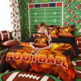 thumbnail image 5 of Erosebridal Fire Football Twin Bedding Sets, Sport Bedding Comforter Set for Men and Boys, Black Reversible 7pcs, 5 of 6