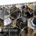 thumbnail image 5 of LALILO Gold Fabric Shower Curtain for Bathroom Ink,Waterproof Shower Curtains with Hooks 72"X72", 5 of 6