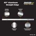 thumbnail image 2 of Johnson Level & Tool J60 60-Inch Aluminum Straight Edge, Heavy Duty extruded aluminum straight edge By Visit the Johnson Level Tool Store, 2 of 2