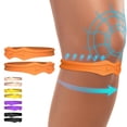 thumbnail image 1 of Rodillera Fitgeno con soporte para rótula: Banda para aliviar el dolor del tendón rotuliano - Rodillera para tendinitis, saltos, running, baloncesto, hombres y mujeres (2 unidades, naranja), 1 of 5