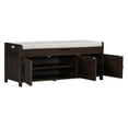 thumbnail image 5 of Entryway Shoe Bench with Shutter-Shaped Door Metal Handle Removable Seat Large Storage Spaces for Keys Wallets Umbrellas Sunglasses Leashes, 5 of 9