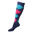 thumbnail image 2 of Xijirk Argyle Knee High Socks Women Classic Plaid Knit Knee Length Socks Casual Preppy Daily Outfits Size:S, 2 of 3