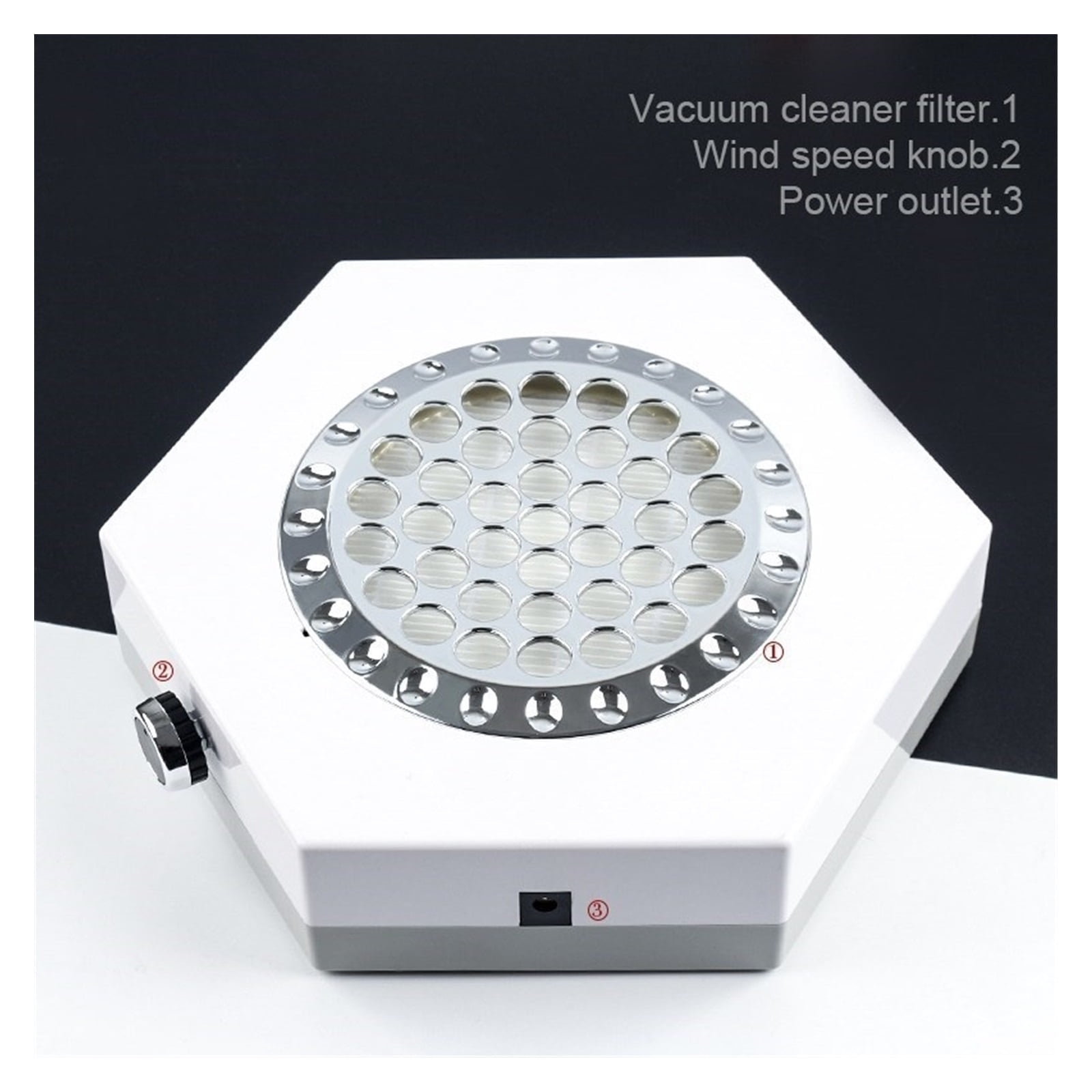 Nail Dust Vacuum, 80W Nails Vacuum Cleaner Nail Art Salon Tools Nail Suction With Collecting Dust Collector Remover Machine Powerful ,Powerful Suction