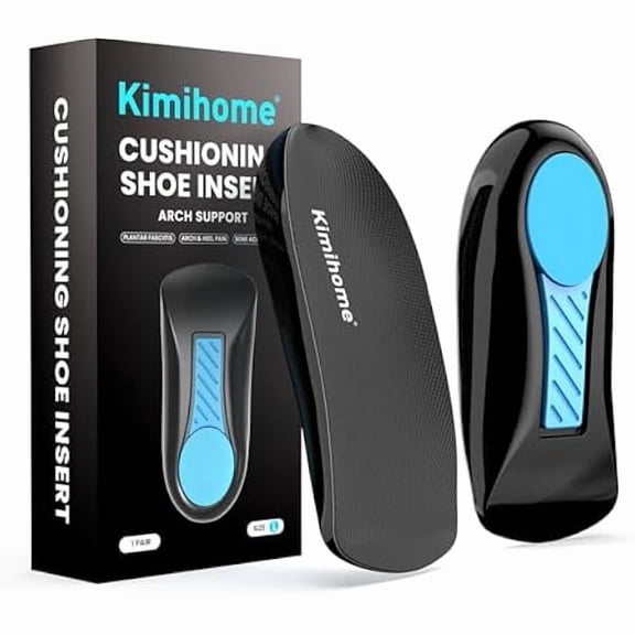 USBSO Plantar Fasciitis Relief Insoles - 3/4 Anti-Slip & Arch Support Shoe Inserts - Heel Cups for Heel Pain Relief & Flat Feet & Heel Spur & Achilles Tendinitis - Women's 6-9, Men's 5-8