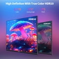 thumbnail image 4 of ZZA 27 Inch 4K UHD 3840*2160P Computer Monitor, 75Hz IPS Flat Monitor, 120% sRGB, 300cd/㎡ Brightness, HDR10 & AMD FreeSync, 2×HDMI 2.0 & 2×DP 1.2, Ideal for Business & Office Work, 4 of 9