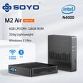 thumbnail image 2 of Mini PC SOYO M2 Air: potente RAM de 6 GB, EMMC de 128 GB, Intel N4000, Windows 11 Pro: compacta e ideal para el hogar, la empresa y los juegos, 2 of 5