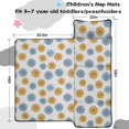 thumbnail image 5 of Geometric Flower and Dahlia Gray Pattern Teens Toddler Nap Mat with Pillow, Sleeping Mat Bag for Preschool Daycare 59"x22", 5 of 6