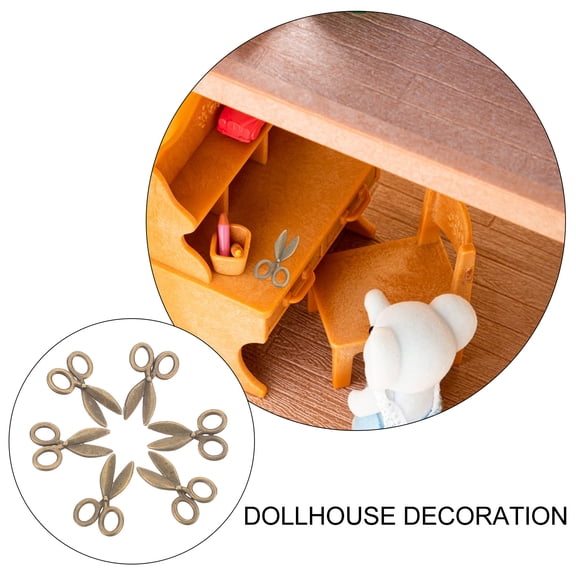 Raindrops 50-Piece Mini Metal Dollhouse Scissors Set for Sewing, Crafting, , and Decorative Art Projects