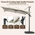 thumbnail image 5 of COBIZI 10x10ft Square Outdoor Patio Umbrella Cantilever Umbrella Large Offset Hanging Umbrella Aluminum Umbrella with 360°Rotation Adjustable Garden Pool Umbrella,Beige, 5 of 12
