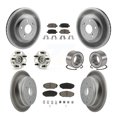 thumbnail image 1 of Transit Auto Front Rear Wheel Hub Bearings Assembly Coated Disc Brake Rotors and Ceramic Pads Kit (10Pc) for Car 2002-2004 Honda Odyssey - Left Right Side (Driver Passenger) KBB-117944, 1 of 10