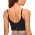 thumbnail image 1 of Top deportivo CRZ YOGA ajustable con espalda en V, sin aro, negro, talla S, 1 of 5