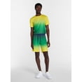 thumbnail image 2 of Athletic Works Men's and Big Men's Ombre Mesh Shorts, 7" Inseam, Sizes XS-5XL, 2 of 5