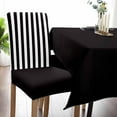 thumbnail image 5 of Chair Covers for Dining Room Set of 4,Black White Stripes Stretch Seat Protector Removable Washable Chairs Slipcovers for Kitchen Banquet Wedding Hotel,Classic Modern Striped, 5 of 6