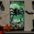 thumbnail image 5 of Beautynvta Halloween Door Cover, Halloween Door Decorations, Pumpkin Spider Scary Door Cover, Halloween Party Decoration Sign for Front Door, 35.4''x70.8'', 5 of 5
